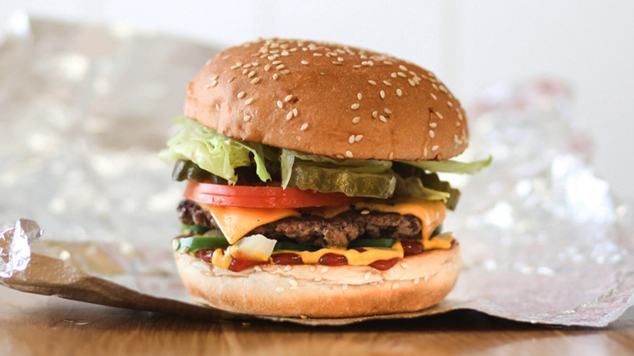 Five Guys signature dishes Cheeseburger (980 calories)
Large Fries (1,310 calories)
Little Bacon Burger (620 calories)